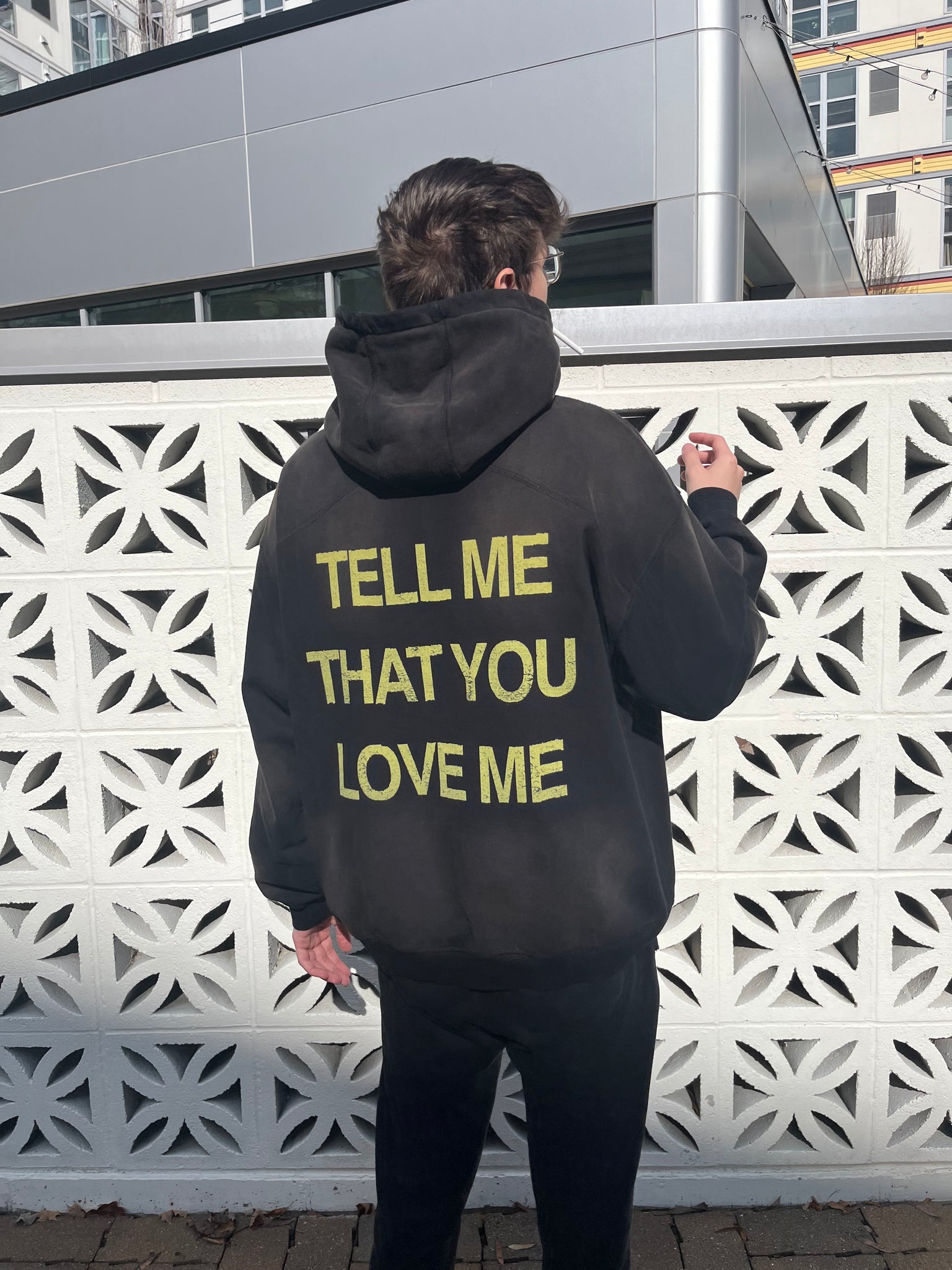 TELL ME THAT YOU LOVE ME SUNFADED HOODIE